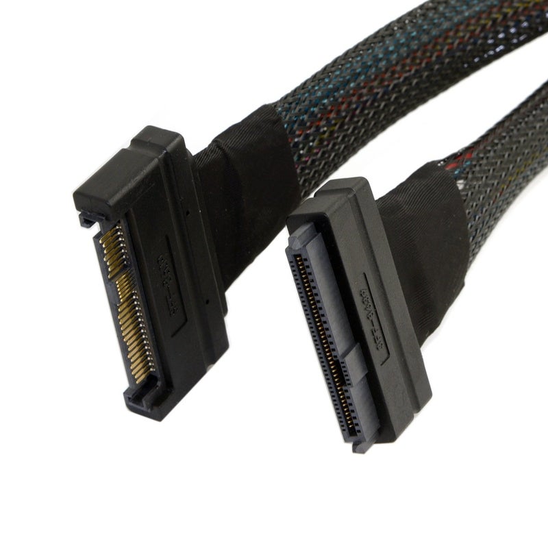 JSER U.2 U2 SFF-8639 NVME PCIe SSD Cable Male to Female Extension 50cm 68pin - Image 1